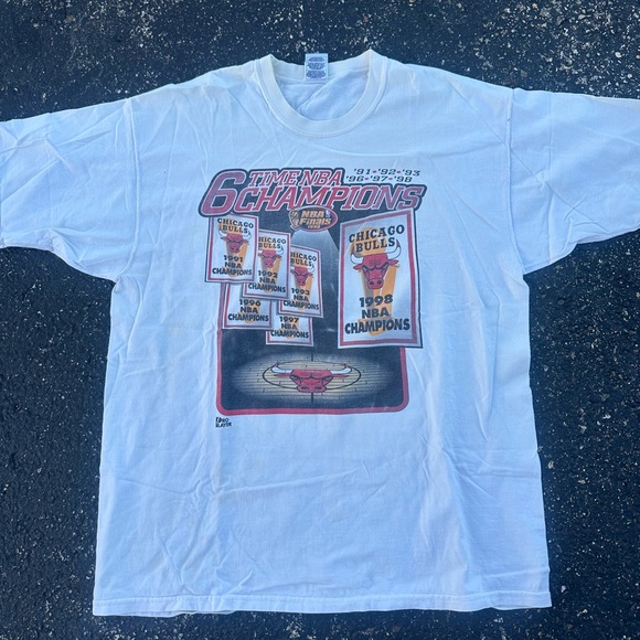 1998 Chicago Bulls Prolayer Vintage Tee Size XL - Picture 1 of 7